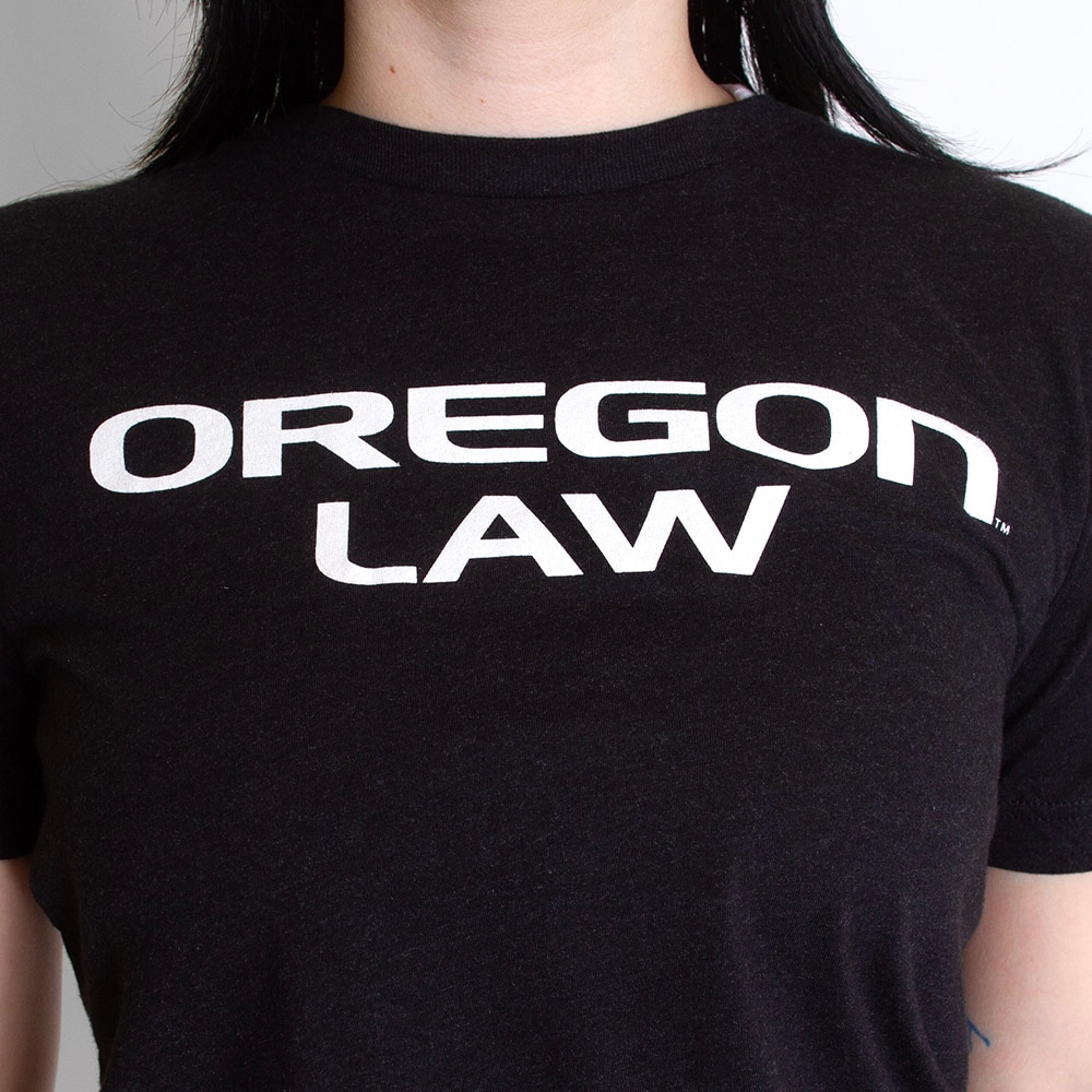 Oregon Law, McKenzie SewOn, Black, Crew Neck, Cotton Blend, Men, Unisex, 373810